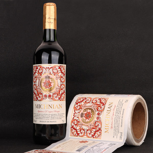Étiquette <span class=keywords><strong>de</strong></span> vin rouge personnalisée haut <span class=keywords><strong>de</strong></span> gamme, impression dorée à chaud, papier texturé gaufré, autocollant premium pour bouteille <span class=keywords><strong>de</strong></span> Cabernet Sauvignon - Product Image 5