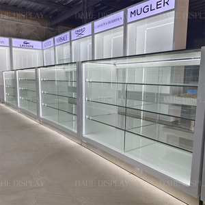 Hình ảnh tùy chỉnh nước hoa cửa hàng thiết kế tường tủ đứng giới thiệu cửa hàng mỹ phẩm Kệ chăm sóc da Led <span class=keywords><strong>Showcase</strong></span> - Product Image 5