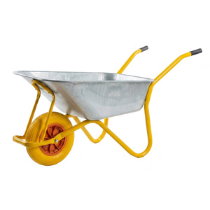 <span class=keywords><strong>Brouette</strong></span> robuste en métal WB6404H avec plateau, capacité 150 kg, roue en mousse PU durable, pour la construction et le jardinage en Afrique - Product Image 1