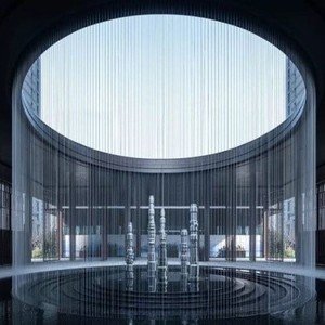 Projet d'ingénierie de rideau d'eau numérique, décoration paysagère circulaire en fibre optique CNC, fonctionnalité aquatique extérieure colorée, garantie 2 ans - Product Image 4