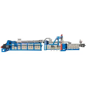 PP PE PET Flakes Twin Screw Single Part Granulator Pelletizing Machine Line