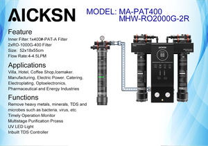 Sistema di Filtrazione dell'Acqua a Osmosi Inversa AICKSN da Parete, Elettrico, 2000G, a 3 Stadi, Purificatore d'Acqua - Product Image 2