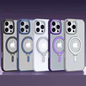 Mới Đến Điện Thoại Di Động Trường Hợp Đối Với <span class=keywords><strong>iPhone</strong></span> 14 15 16 17 Pro Max Chống Sốc Pha Lê Rõ Ràng Minh Bạch Magnetic Bìa Trường Hợp Với Đứng - Product Image 1
