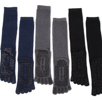 Chaussettes de sport professionnelles pour hommes, en coton, longues, mi-longues, Pilates, Yoga, printemps, cinq doigts