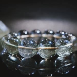 Bracelet en verre du désert libyen rare, gemme pharaonique, relique cosmique, météorite jaune, pierres de météorite claires pour la purification - Product Image 1