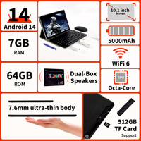 Offre Exceptionnelle : Nouvelle Tablette PC A523 Octa Core 10 Pouces Android 14.0, 3Go de RAM, 64Go de Stockage, Allwinner WiFi pour Entreprise