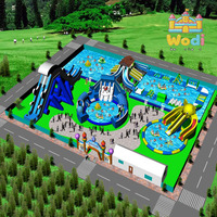 Parc aquatique gonflable professionnel d'été haute résistance pour les activités commerciales en bord de mer