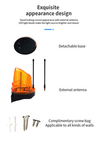 YET6141 Lampe LED clignotante étanche avec son, 12V 24V 220V, pour <span class=keywords><strong>porte</strong></span> <span class=keywords><strong>de</strong></span> <span class=keywords><strong>garage</strong></span>, <span class=keywords><strong>porte</strong></span> électrique, lampe d'avertissement - Product Image 5