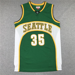 Camiseta de Baloncesto Retro Bordada de Durant para Hombre y Mujer, Verano, Transfronteriza, Supersónica 35 #   20 #   40 #   Chalecos con Mangas Cortas - Product Image 1