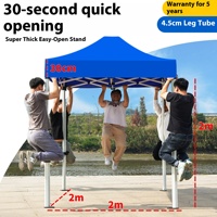 Tente de salon pliable robuste TianYi Tech pour l'extérieur, grand parasol à quatre coins, cadre hexagonal extra épais, protection solaire