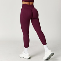 Leggings de Cintura Alta Sólidos OEM, Talla Grande, Pantalones de Yoga Sin Costuras para Mujer, Compresión, Control de Abdomen, Secado Rápido, Transpirables, para Gimnasio