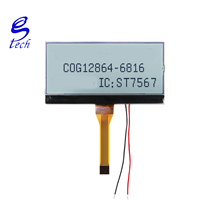 Écran LCD COG 128*64-6816, type de connecteur 10 broches, affichage matriciel noir et blanc ST7567 pour MCU