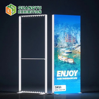 Boîte à Lumière de Fond LED Taille Personnalisée, Éclairage en Tissu, Bannière Murale, Exposition Publicitaire, Tension en Aluminium, 80x200