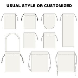 Reusable Custom Logo Portable Printed Canvas Cotton Double <b>String</b> Handbag Dust Drawstring Gift <b>Bag</b> - Product Image 6