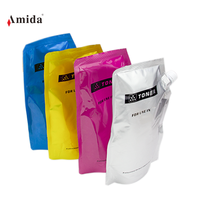 Poudre de toner couleur Amida 1 kg CMYK pour HP/Canon/Brother/Kyocera/Ricoh/Xerox, compatible avec les cartouches de toner universelles, sac de recharge en vrac