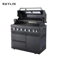 Cuisine extérieure complète en acier inoxydable 304 noir, étanche, avec grilles modulaires portables pour barbecue, cuisines de jardin en acier inoxydable