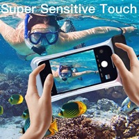 Ipx8 extérieur flottant PVC taille universelle sac de téléphone étanche avec lanière pour Camping natation étui de téléphone portable pochette
