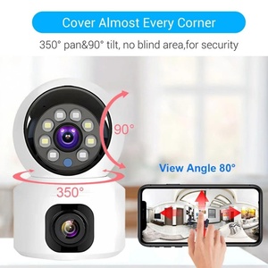 HD 6MP WiFi IP Dual Lens Dual Screen Baby Monitor Home PTZ Auto Tracking <b>Wireless</b> CCTV Video Surveillance <b>Security</b> <b>Cameras</b> V380 - Product Image 4