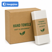Serviettes en papier pliées personnalisées, fabrication OEM, forte absorption, sans peluches, certifiées FSC pour usage commercial