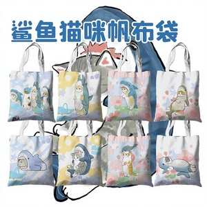 DHF670 Groothandel Verschillende Soorten Kawaii Chiikawa Mofusand Canvas Tassen Schattige Capybara Draagbare Grote Capaciteit Studenten Opbergtas Kinderen - Product Image 2
