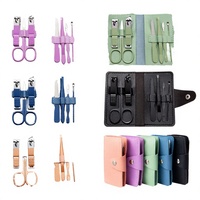 Ensemble de manucure et pédicure en acier inoxydable avec logo personnalisé, kit de soin des ongles portable avec étui pour femmes