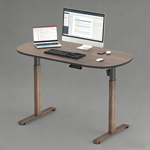 Escritorio Eléctrico Ergonómico Moderno Ovalado de 48x24 Pulgadas con Altura Ajustable, Escritorio de Oficina, Escritorio para Computadora para el Hogar y la Oficina - Product Image 3