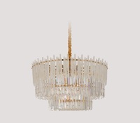 XZ lampu gantung kristal, lampu lingkaran desain tunggal untuk lampu gantung ruang tamu Hotel