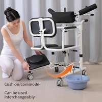 Chaise de transfert à glissière assistée pour se lever, pliable, commode de chevet pour personnes âgées ou patients, équipement de sécurité pour la salle de bain