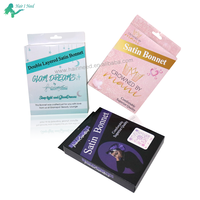 Emballage de bonnet d'accessoires de cheveux de luxe Boîte à bonnet en satin de soie personnalisée Boîte à bonnet de médicaments avec logo personnalisé