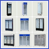Réfrigérateur vertical haute performance pour cantine, température 2-8°C, système de refroidissement hybride, haute visibilité