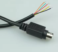 6P Mini-Din männlich gestreift verzinnt PS/2 Koaxialkabel 1,5 m Audio Auto HDTV Lautsprecher-Fabrik PVC für Maus Projektor Kamera