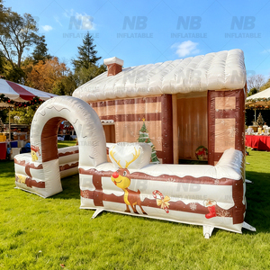 Casa Inflable Navideña con Decoraciones de Bastones de Caramelo, para Jardín Exterior, Eventos y Fiestas, Inflable Navideño - Product Image 3
