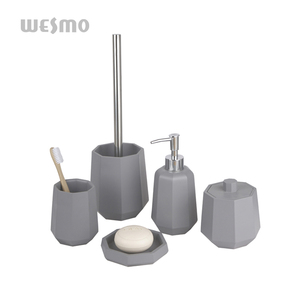 Approvisionnement d'usine en polyrésine ensembles <span class=keywords><strong>de</strong></span> bain à domicile porte-brosse <span class=keywords><strong>de</strong></span> toilette en résine ensemble d'accessoires <span class=keywords><strong>de</strong></span> salles <span class=keywords><strong>de</strong></span> bain <span class=keywords><strong>distributeur</strong></span> <span class=keywords><strong>de</strong></span> <span class=keywords><strong>savon</strong></span> - Product Image 4