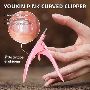 Cortauñas YOUXIN de Acero Inoxidable con Cuchilla Curva en Forma de U, Color Rosa, Duradero, Afilado, Profesional, Portátil, Nuevo - Product Image 2