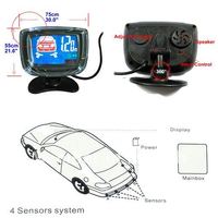 Sistema de Asistencia para Estacionar, Sensores de Aparcamiento con Pantalla LCD, Radar de Marcha Atrás con Voz, Ajuste de Volumen, Radar de Reversa Impermeable