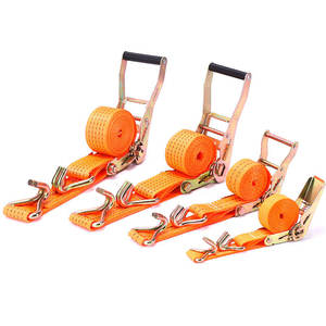 Correas de trinquete de poliéster de alta resistencia de 38 mm, 1 pulgada, 1.5 pulgadas, 2 pulgadas, 2T, correas de amarre para carga con gancho en J, cinta GS CE - Product Image 1