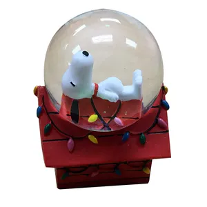 3.1inch West Orchid Dog House Resin Mini Christmas Snowball Kids Gift Birthday Gift