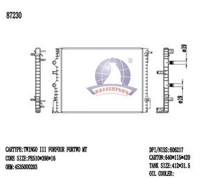 Radiateur de refroidissement universel 87230 4535000203 pour <span class=keywords><strong>Twingo</strong></span> III Smart Forfour Fortwo Accessoires - Product Image 6