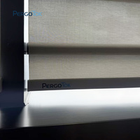 Pergotok Toiles en bâche, stores d'extérieur en textile, stores de patio motorisés à fermeture éclair pour l'ombrage du soleil