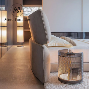 Hiện đại sang trọng nội thất phòng ngủ phòng ngủ giường đôi đặt thoải mái trở lại thêm lớn rắn gỗ vải đầu giường bọc giường - Product Image 3