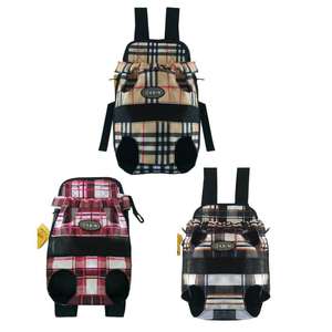 Sac à dos Portable en Nylon pour animaux de compagnie avec fermeture à glissière en tissu maillé respirant Caractéristiques durables pour chats chiens voyage fournitures pour animaux de compagnie - Product Image 1