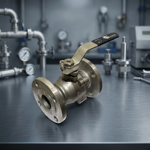 Vanne à boisseau sphérique à bride de 2 pouces en acier inoxydable SS316 avec poignée manuelle pour la régulation des fluides industriels dans les conduites de process - Product Image 3