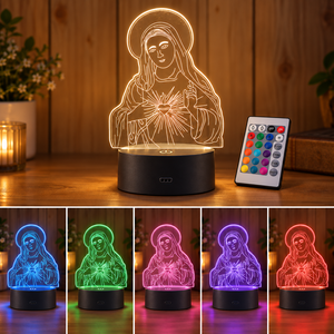 ฐานไฟ LED RGB อะคริลิค ABS สำหรับตกแต่ง 16 สี ไฟกลางคืน 3 มิติ สำหรับ OEM พร้อมรีโมทคอนโทรลและสาย USB - Product Image 1