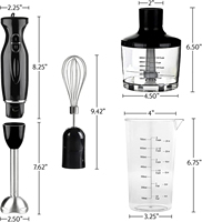 Mixeur Plongeant Commercial Portable Multifonctionnel 300W à Moteur Électrique en Cuivre Pur, Vitesse Variable, Idéal pour la Maison et l'Hôtel - Meilleures Ventes
