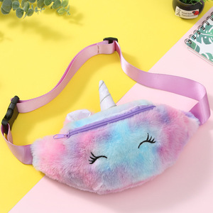 <span class=keywords><strong>Riñonera</strong></span> con diseño <span class=keywords><strong>de</strong></span> <span class=keywords><strong>unicornio</strong></span> artoon para niños, bolso <span class=keywords><strong>de</strong></span> cintura peludo - Product Image 2