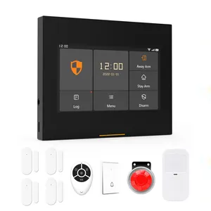 4/staniot-système d'alarme de sécurité domestique sans fil, wi-fi, 4G, écran Full HD, tactile, avec Interface UI, compatible IOS et Android, anti-cambriolage, nouveauté
