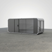 Casa Container Compatta a Capsula Spaziale Prefabbricata Modulare con Bagno Privato, Scrivania e Camera da Letto per Ufficio, Uso Edificio Moderno