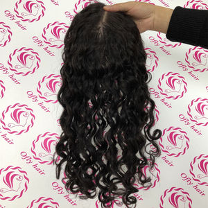 Topper de cheveux vierges brésiliens de luxe 1 pièce pour femmes avec base en soie 10A Remy Hair Natural Wave 2-3 ans toupet blanc - Product Image 5