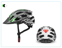 Casque de vélo tout-terrain d'extérieur CE pour vélo de montagne Casque de vélo de route pour patinage à roulettes avec lumière LED
