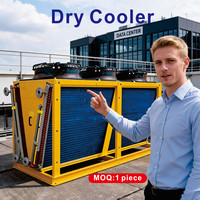 Enfriadores de Aire para Centros de Datos de 100-500KW, Enfriadores Secos de Gran Volumen de Aire, Enfriador de Agua para Servidores, Enfriador Seco V-fin, Sistemas de Refrigeración Industrial